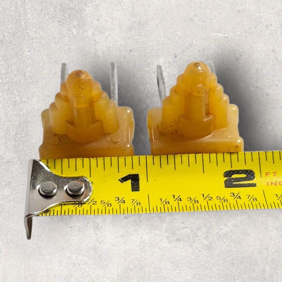 Antique Art Deco 1930s Plug In Nightlights Working Set Of Two Glows Orange Light - Picture 4 of 6